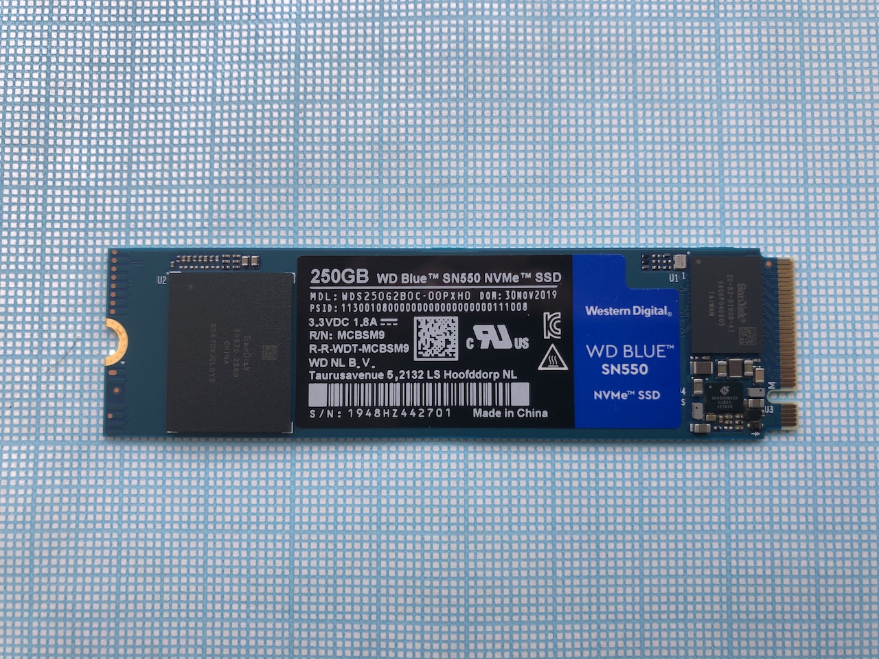 Обзор и тестирование WD Blue SN550 250GB (WDS250G2B0C)